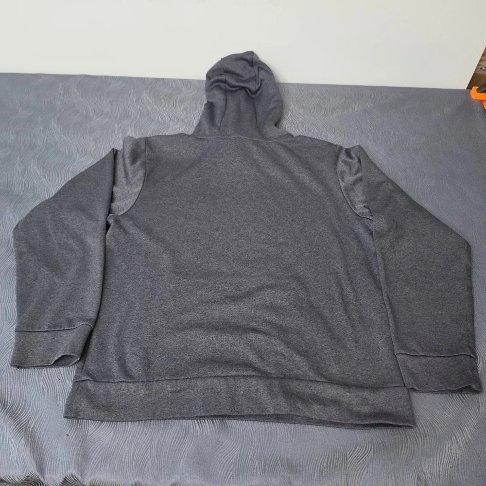 The North Face Hoodie Mens Medium Gray Fleece Pullover Textured Mesh Logo M L